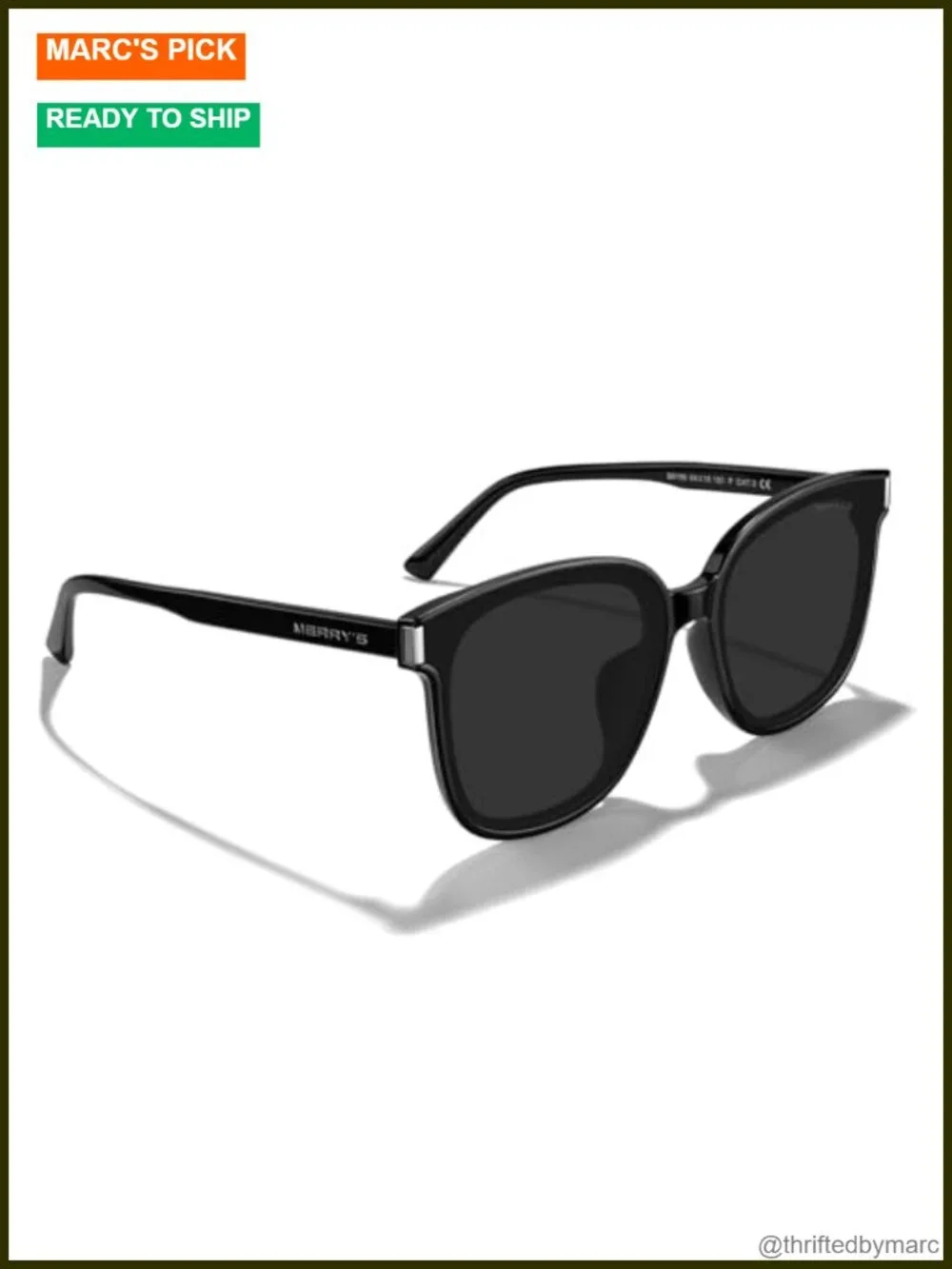 Oversized Square Acetate Polarized Sunglasses UV400 Unisex